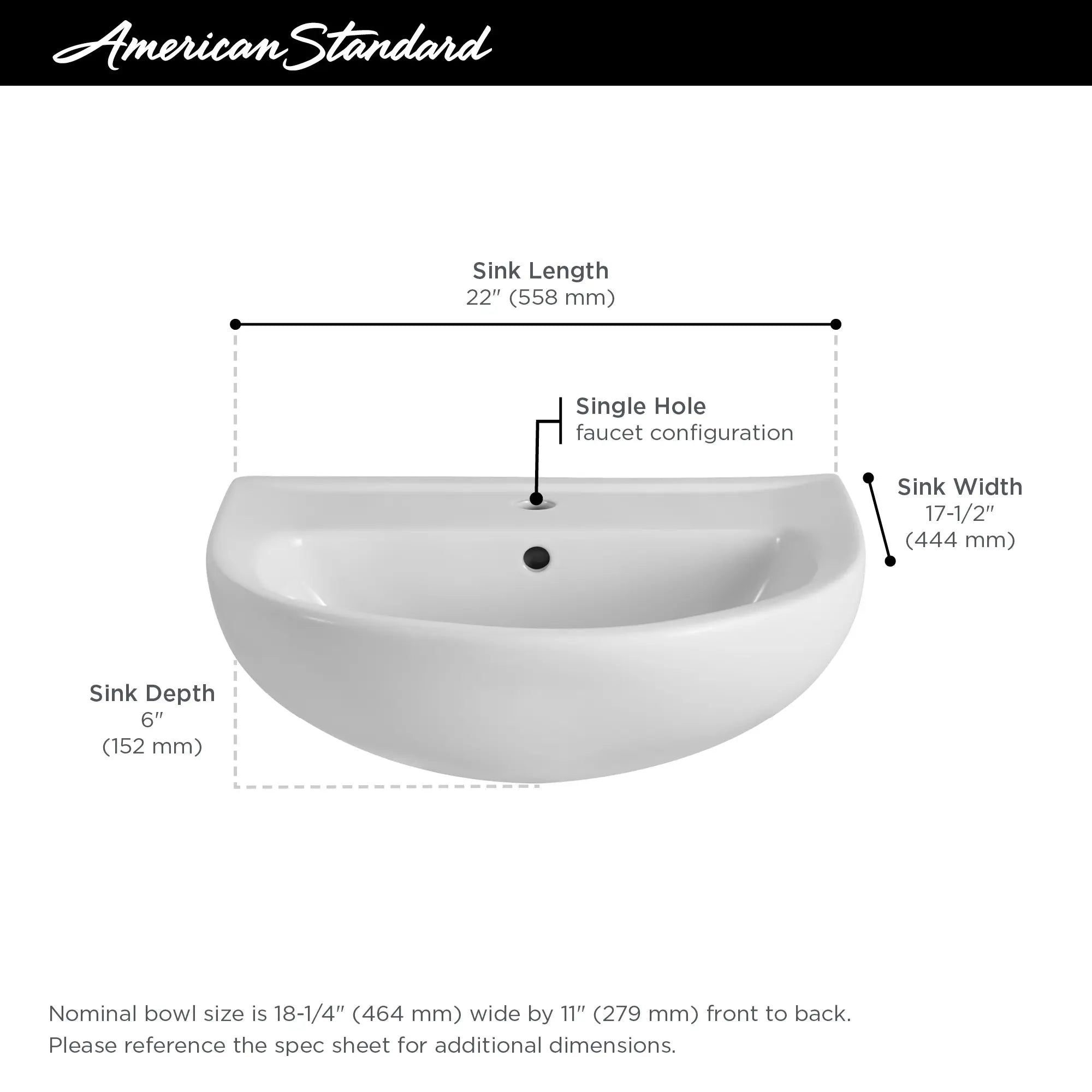 Reliant® 22 in. Pedestal Sink Top Only, Single Hole // WHITE // 67763_AS_Reliant_Ped_Sink_Top_0467201_Info_0_CDNwebp.webp
