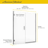 [AM00812400.213] 60 x 72-Inch Height Frameless Shower Door With Panel - Silver Shine