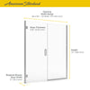 [AM00814400.006] 48 x 72-Inch Height Frameless Shower Door With Panel - Brushed Nickel
