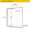 [AM00817400.006] 48 x 76-Inch Height Semi-Frameless Swing Door With Panel - Brushed Nickel