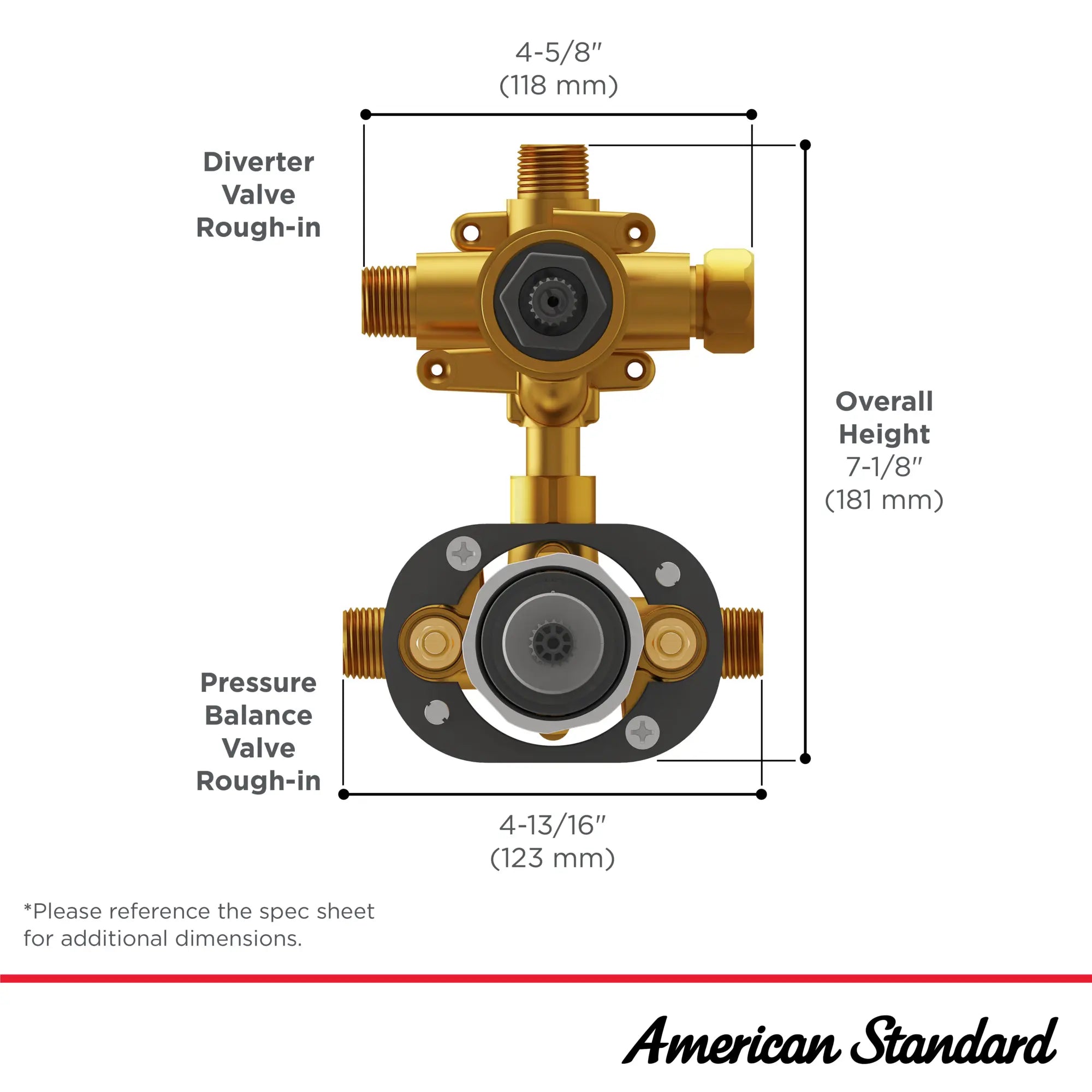 Flash® 2-Way Integrated Shower Diverter Rough-In Valve with Pressure Balance Valve Cartridge // NO FINISH // 67845_Flash_Infographic_RU521_0002_OCT2025_1_CDNwebp.webp