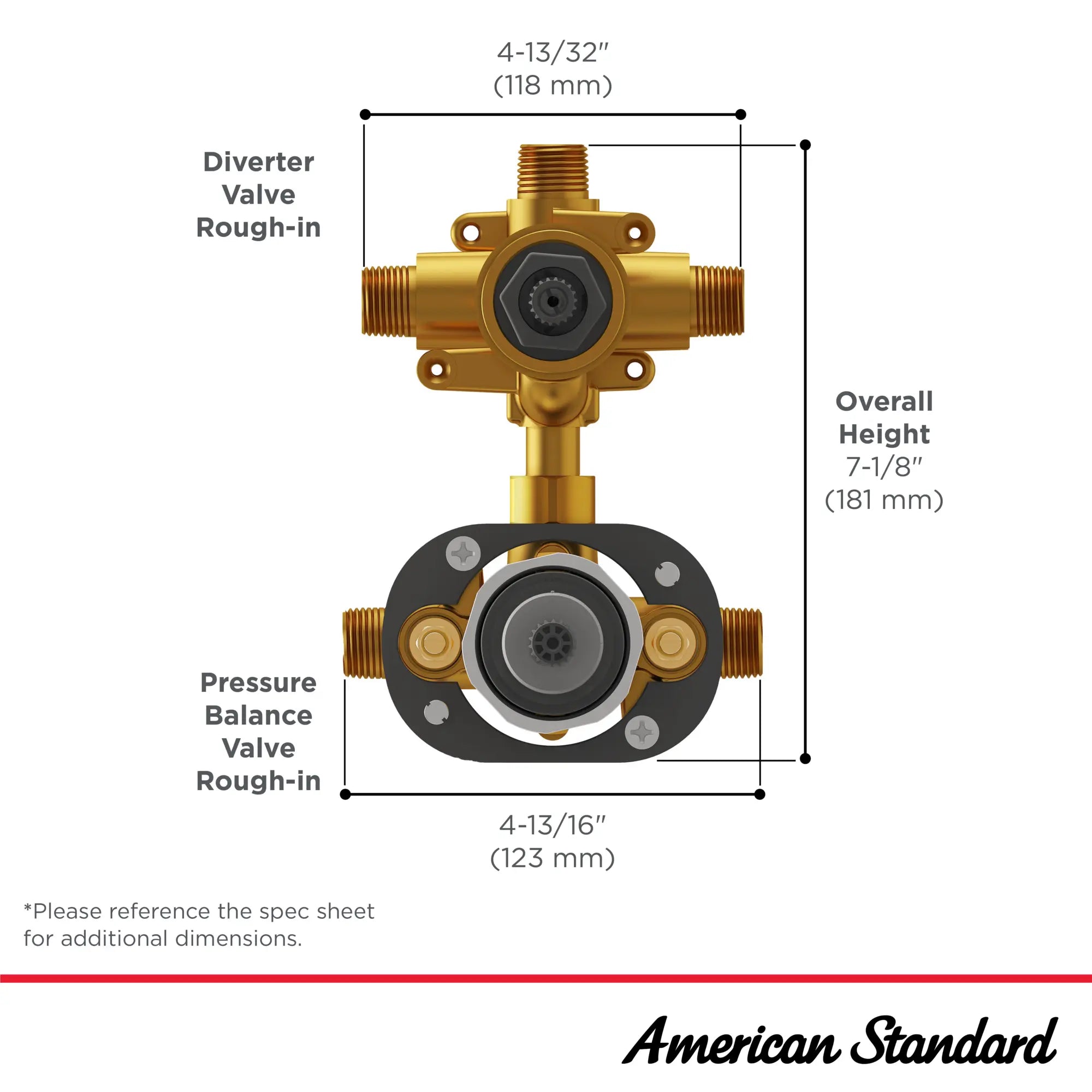 Flash® 3-Way Integrated Shower Diverter Rough-In Valve with Pressure Balance Valve Cartridge // NO FINISH // 67848_Flash_Infographic_RU531_0002_OCT2025_1_CDNwebp.webp