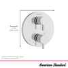 [TU064740.002] Serin® 2-Handle Integrated Shower Diverter Trim Only - Polished Chrome