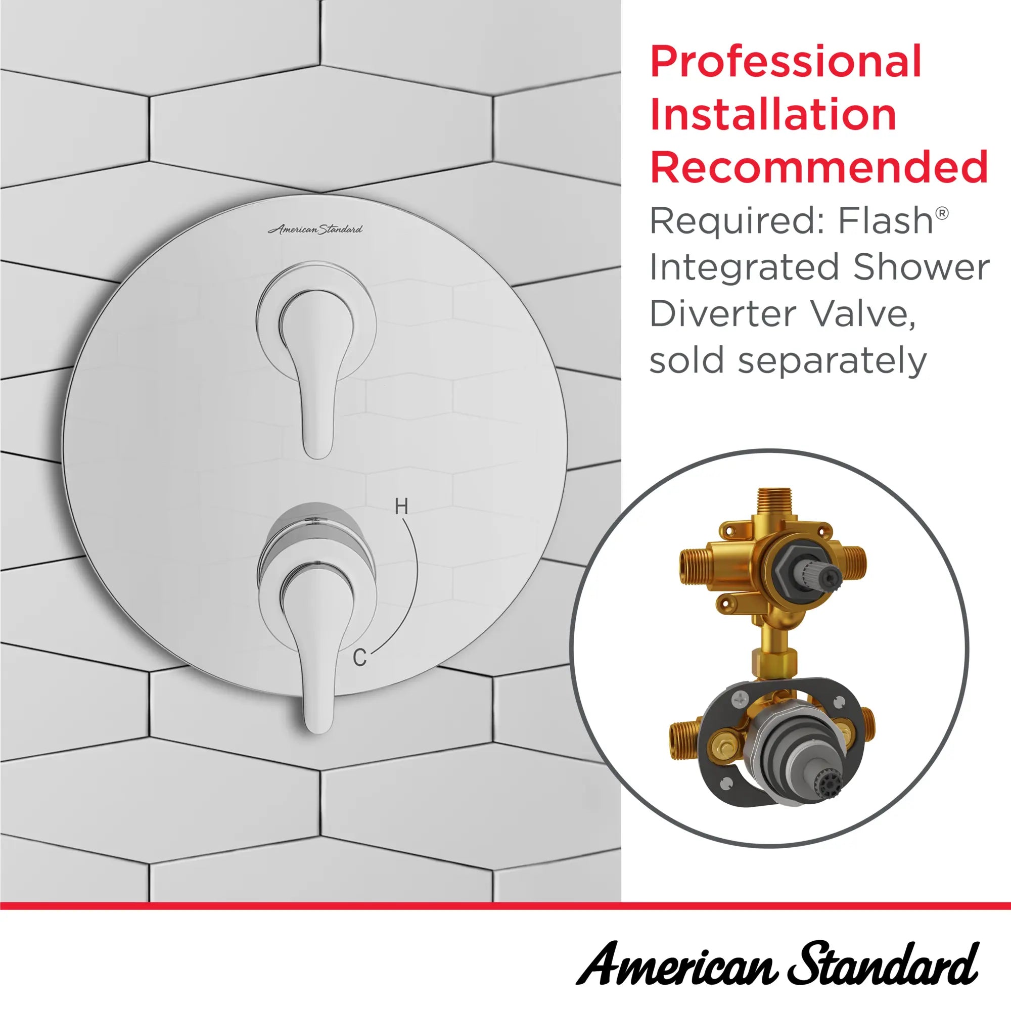 Studio® S 2-Handle Integrated Shower Diverter Trim Only // POLISHED CHROME // 67857_StudioS_Infographic_TU105740_0001_OCT2025_1_CDNwebp.webp