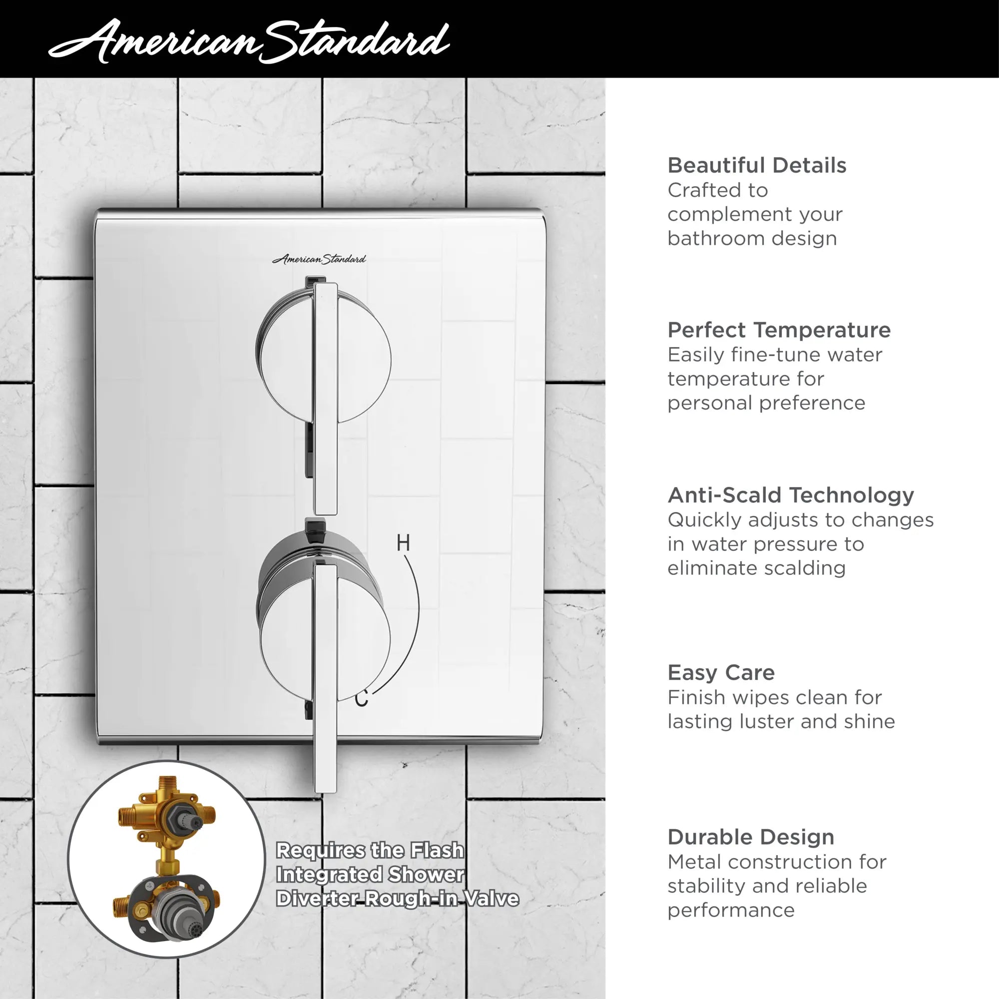 Times Square® 2-Handle Integrated Shower Diverter Trim Only // POLISHED CHROME // 67862_2021_AS_ShowerTrims_TU184740_Infographics_1_0_CDNwebp.webp
