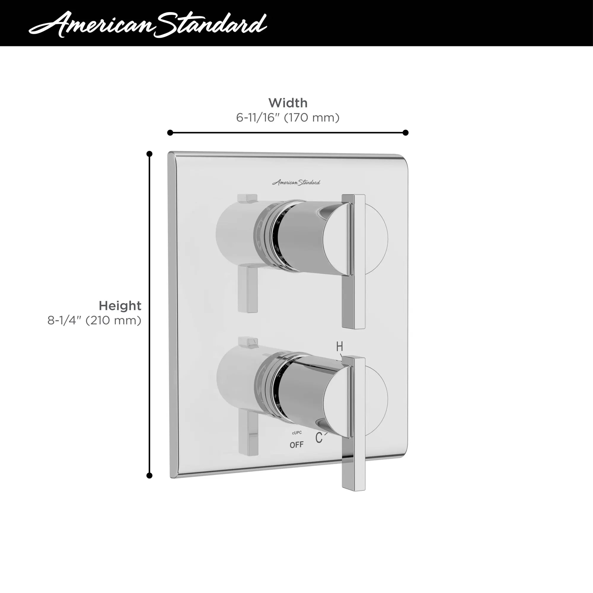 Times Square® 2-Handle Integrated Shower Diverter Trim Only // POLISHED CHROME // 67864_2021_AS_ShowerTrims_TU184740_Infographics_2_0_CDNwebp.webp