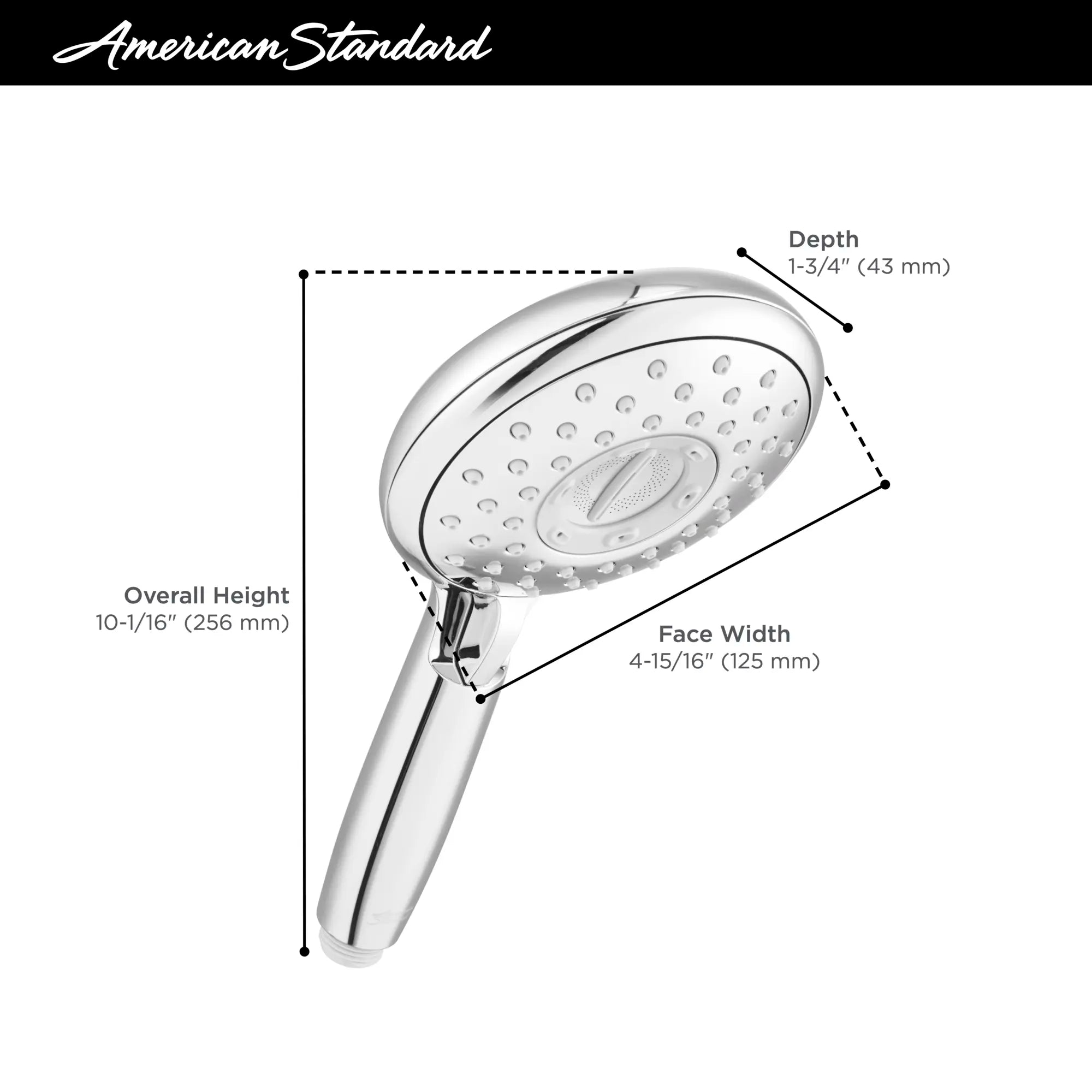 Spectra® Handheld 2.5 gpm/9.5 L/min 5-Inch 4-Function Hand Shower // POLISHED CHROME // 67902_2019_AS_Spectra_9038154_9035154_Infographic_0_CDNwebp.webp