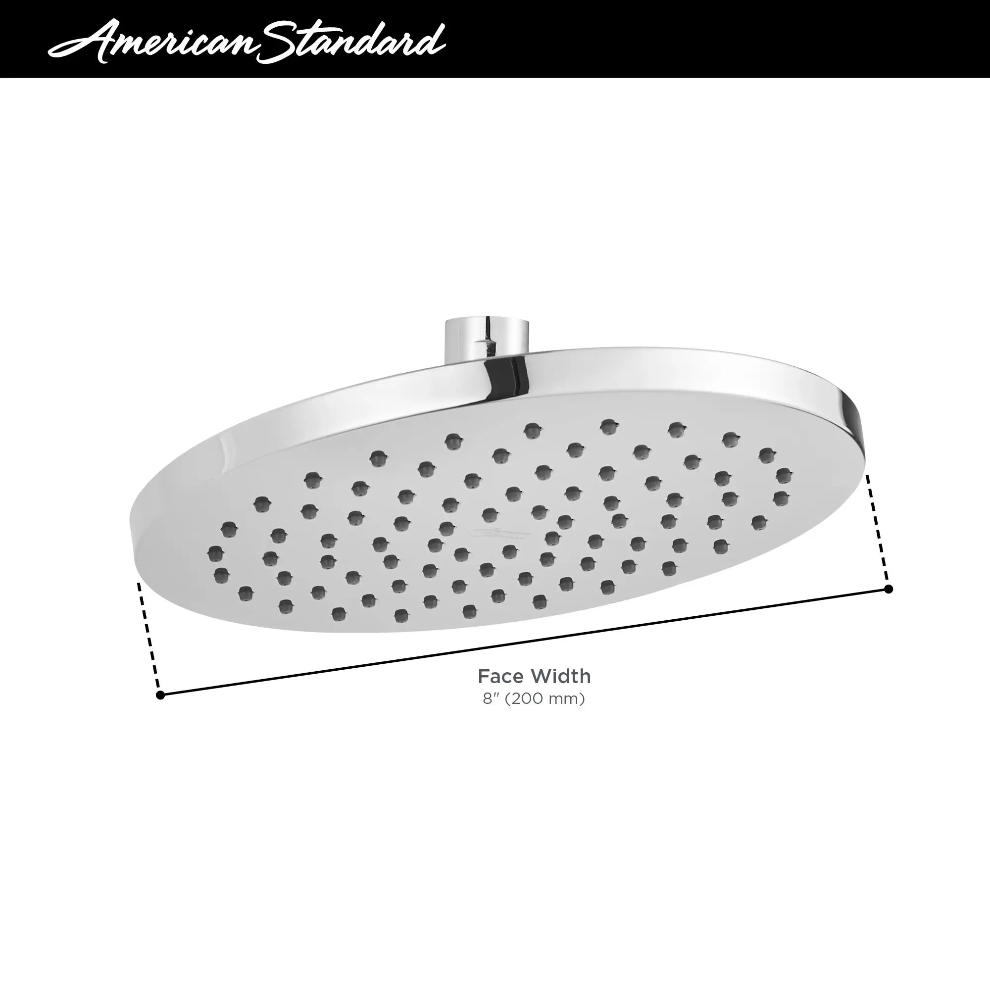 Studio® S 8-Inch 2.5 gpm/9.5 L/min Rain Showerhead // 2.5 GPM / MATTE BLACK // 67935_AS_Studio_S_1660527_1660528_Infographic_0_CDNwebp.webp