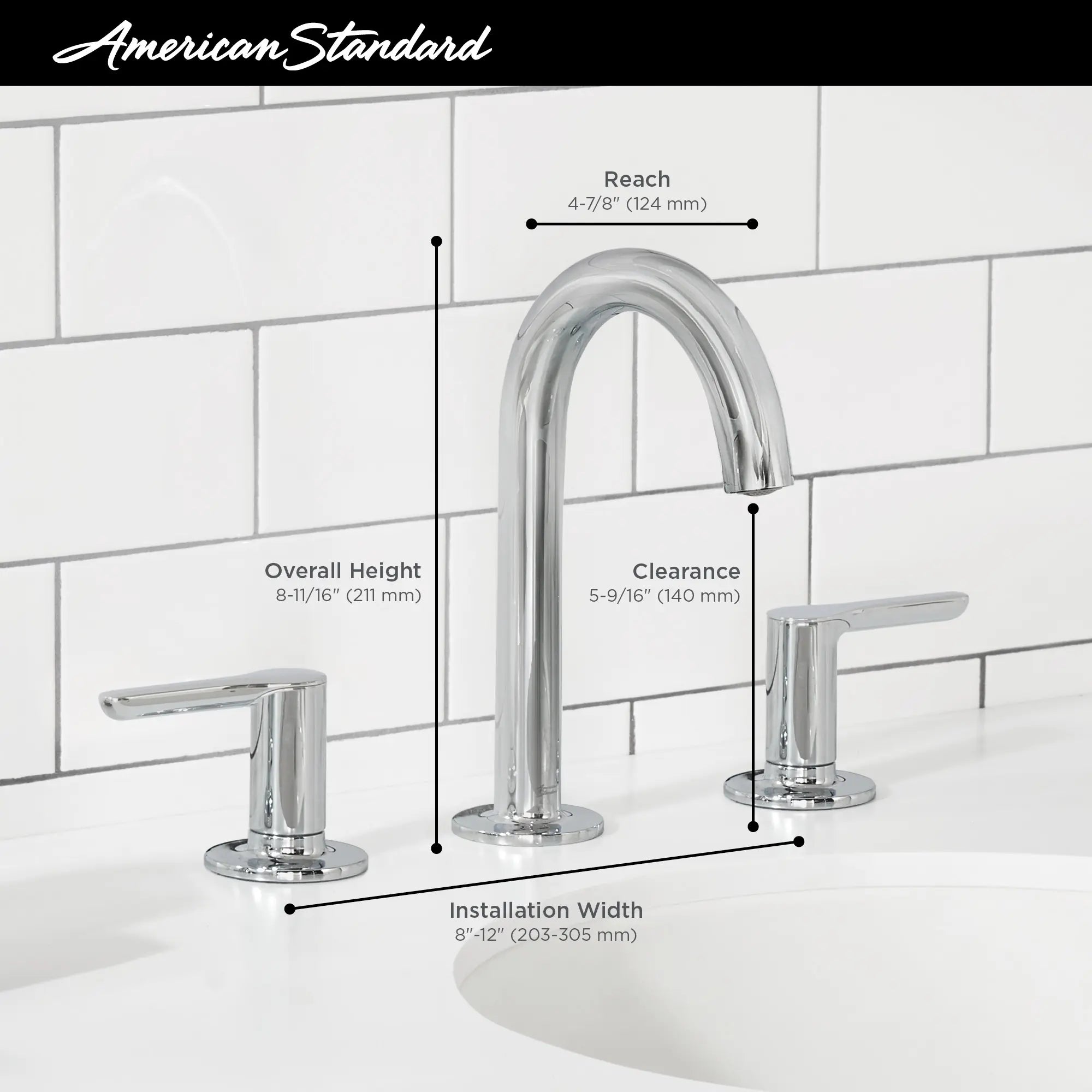 Studio® S 8-Inch Widespread 2-Handle Bathroom Faucet 1.2 gpm/4.5 L/min With Lever Handles // MATTE BLACK // 67949_AS_Studio_S_7105801_Infographic__0_CDNwebp.webp