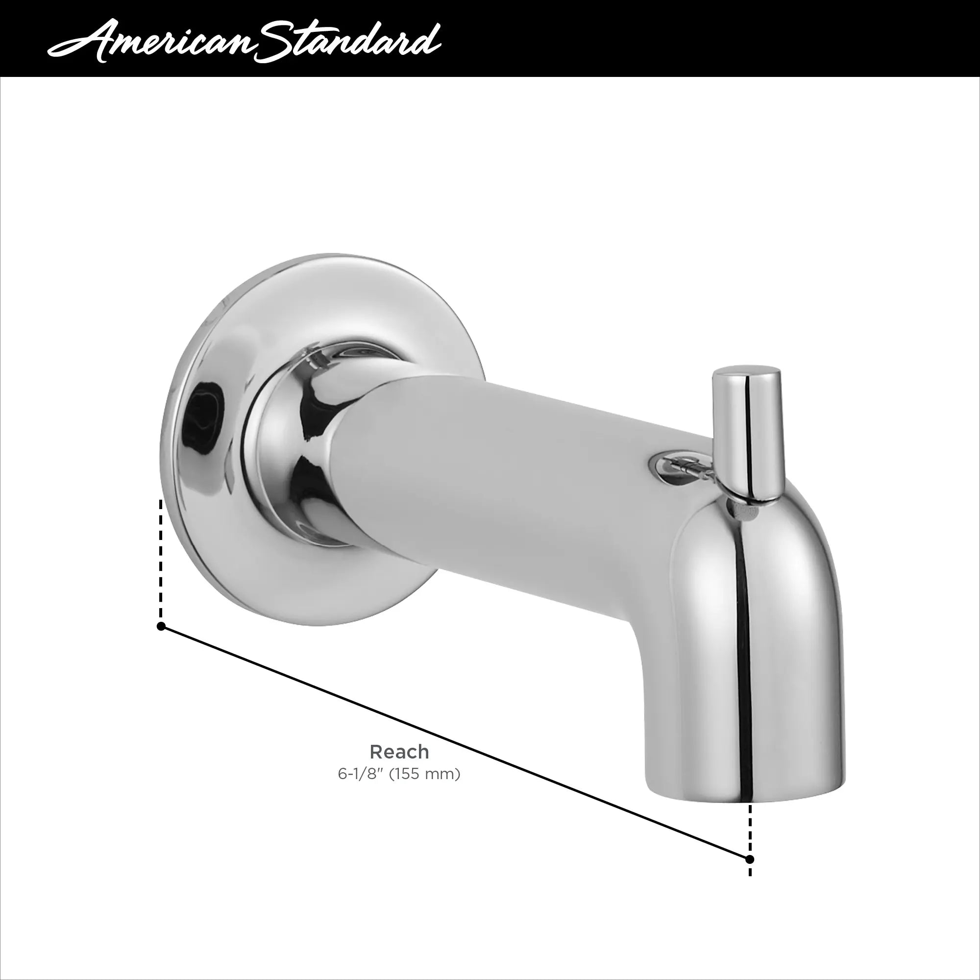 Studio® S 6-Inch Slip-On Diverter Tub Spout // MATTE BLACK // 67958_AS_Studio_S_8888318_8888319_Infographic_0_CDNwebp.webp