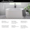 [2549004.020] Studio® S 68 x 34-Inch Freestanding Bathtub Center Drain With Integrated Overflow - White