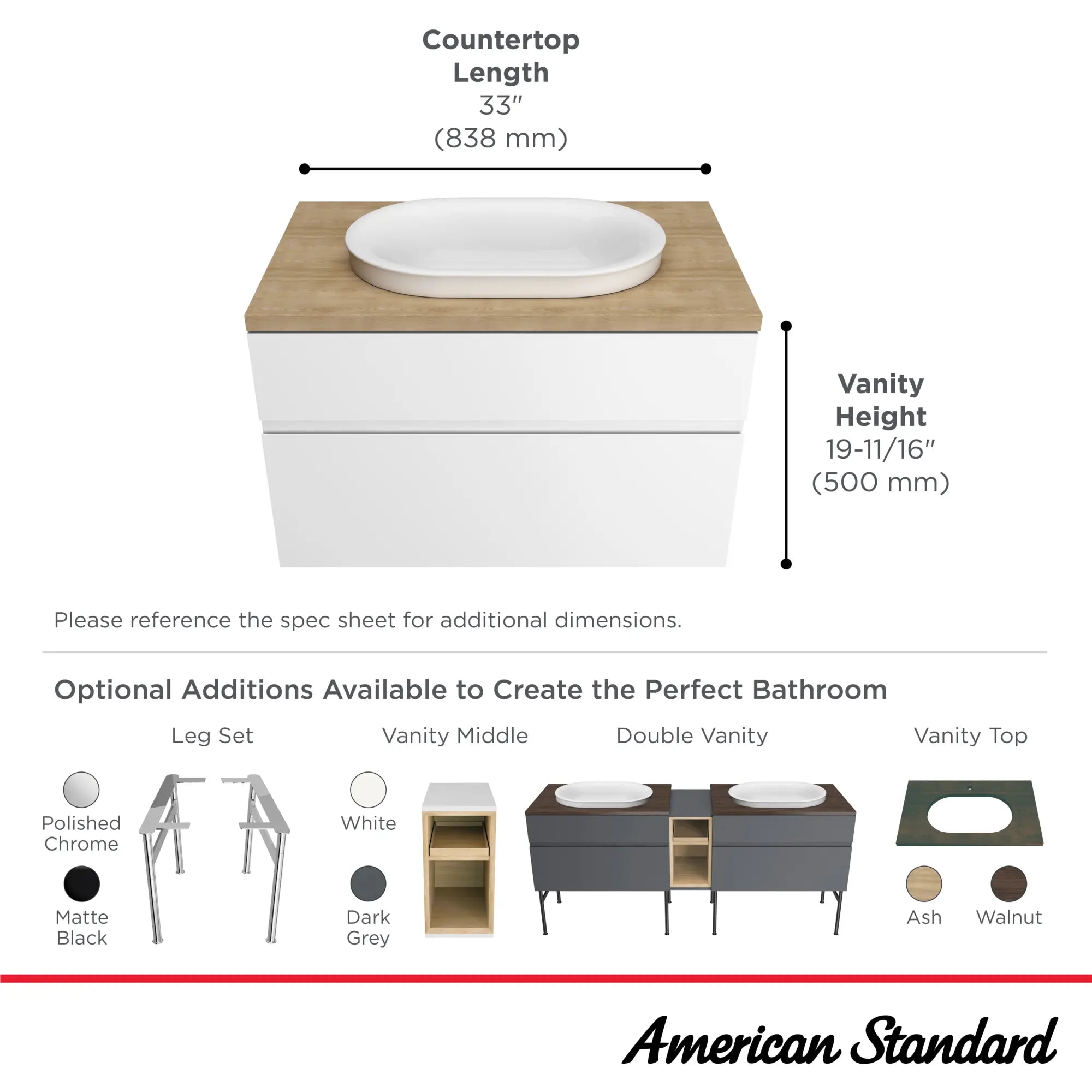 Studio® S Above Counter Sink Top with Center Hole Only // ASH // 68002_StudioS_Infographic_1296000_7813001_0001_SEPT2025_1_CDNwebp.webp
