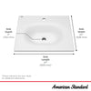 [1297001.020] Studio® S 24-Inch Vitreous China Vanity Sink Top Center Hole Only - White