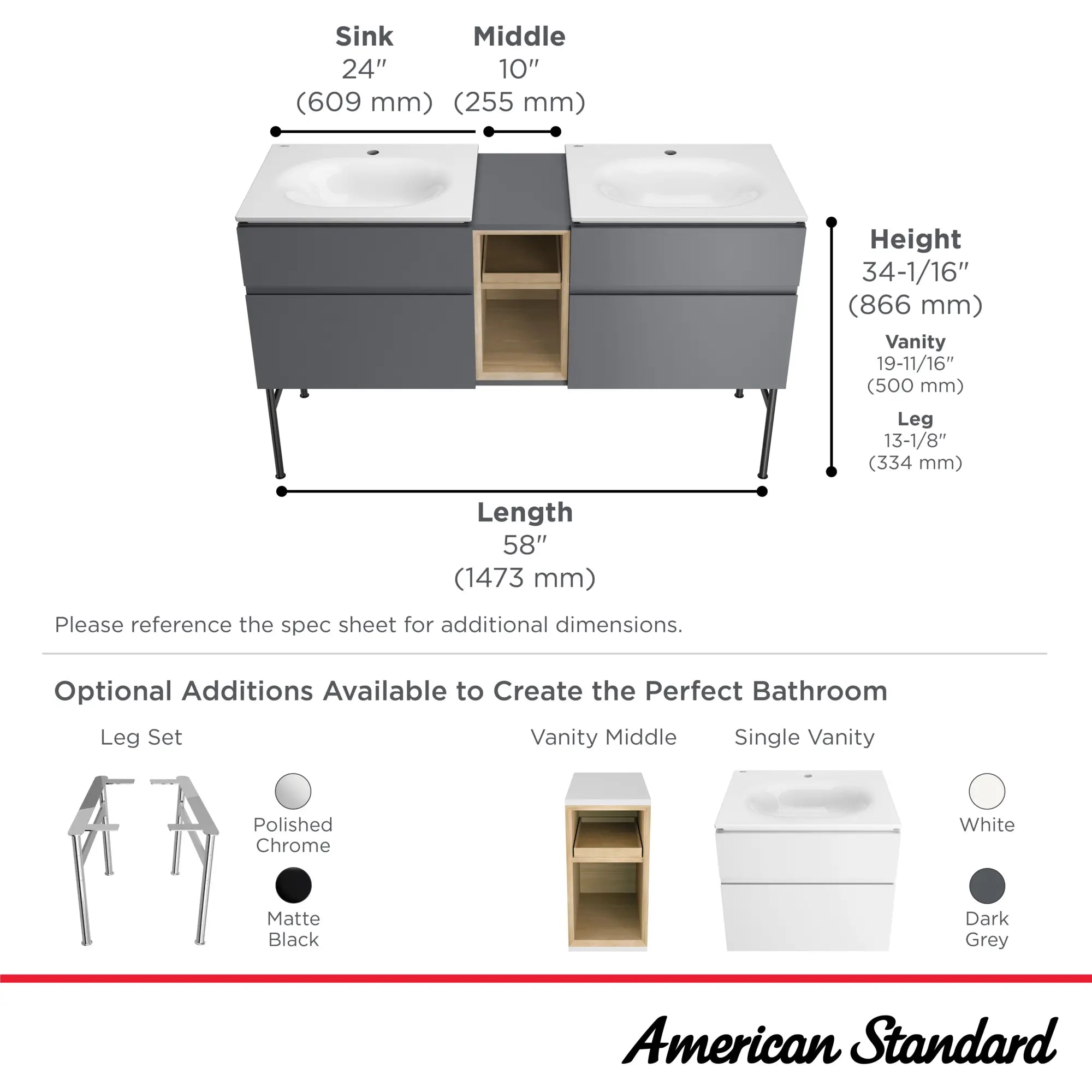 Studio® S 24-Inch Vanity // 24 IN / DARK GREY // 68019_StudioS_Infographic_1297001_8725024_0002_SEPT2025_1_CDNwebp.webp