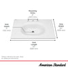 [1298008.020] Studio® S 33-Inch Vitreous China Vanity Sink Top 8-Inch Centers - White