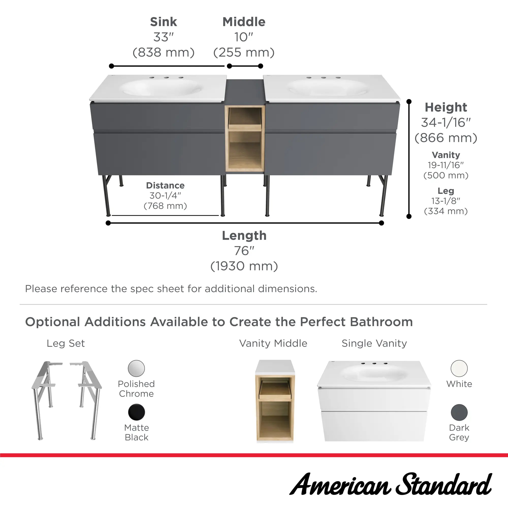 Studio® S 33-Inch Vanity // 33 IN / DARK GREY // 68036_StudioS_Infographic_1298008_8726033_0002_SEPT2025_1_CDNwebp.webp
