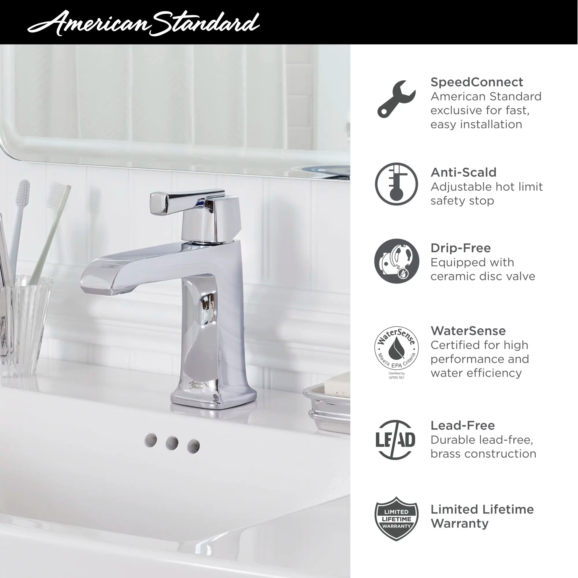 Townsend® Single Hole Single-Handle Bathroom Faucet 1.2 gpm/4.5 L/min With Lever Handle // POLISHED CHROME // 68174_2019_AS_Townsend_Faucets_Infographics_F1_0_CDNwebp.webp