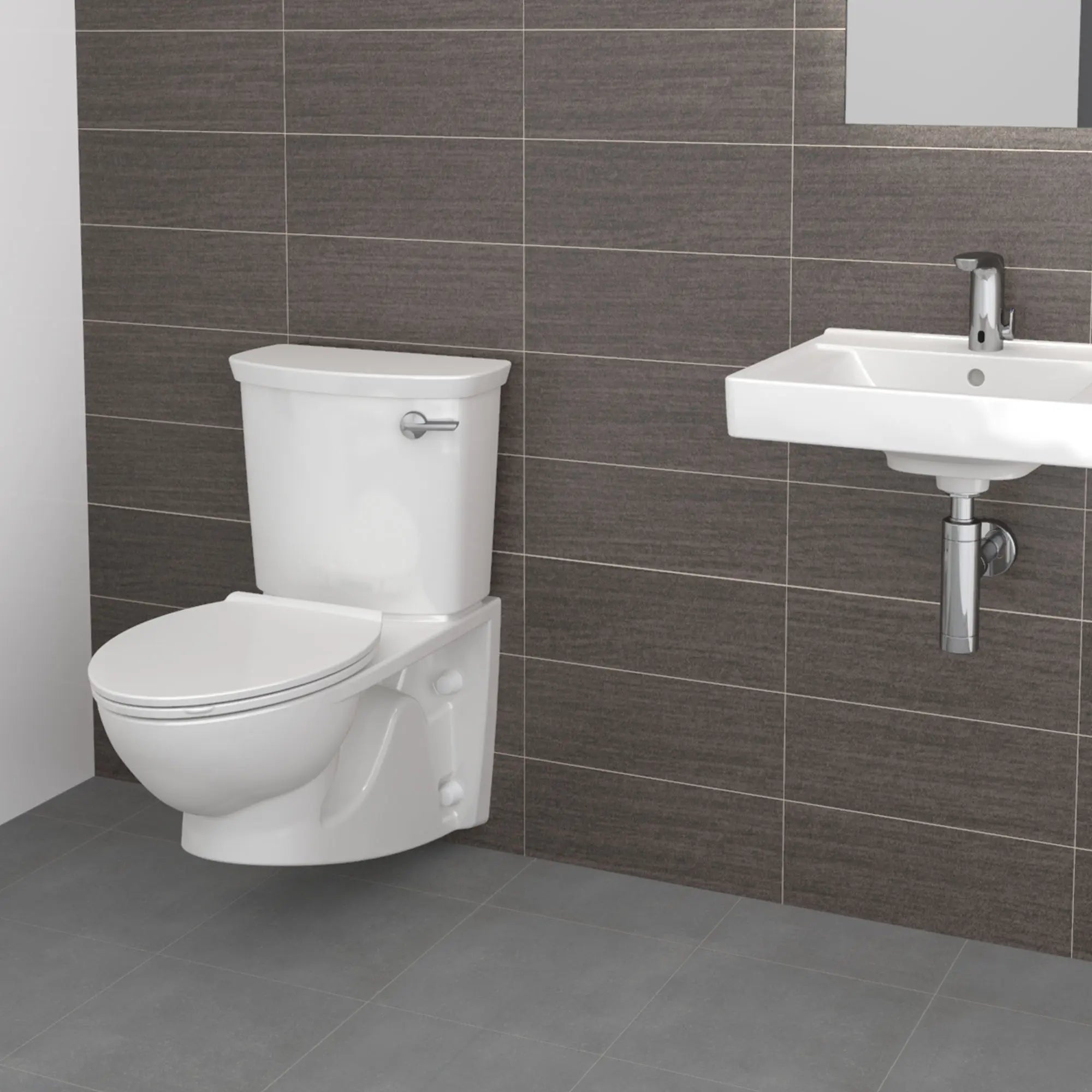 Glenwall® VorMax® Two-Piece 1.28 gpf/4.8 Lpf Right-Hand Trip Lever Back Outlet Elongated Wall-Hung EverClean® Toilet // WHITE // 71383_B-2882108020_CDNwebp.webp