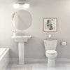 [0445400.020] Edgemere 4-Inch Centerset Pedestal Sink Top and Leg Combination - White