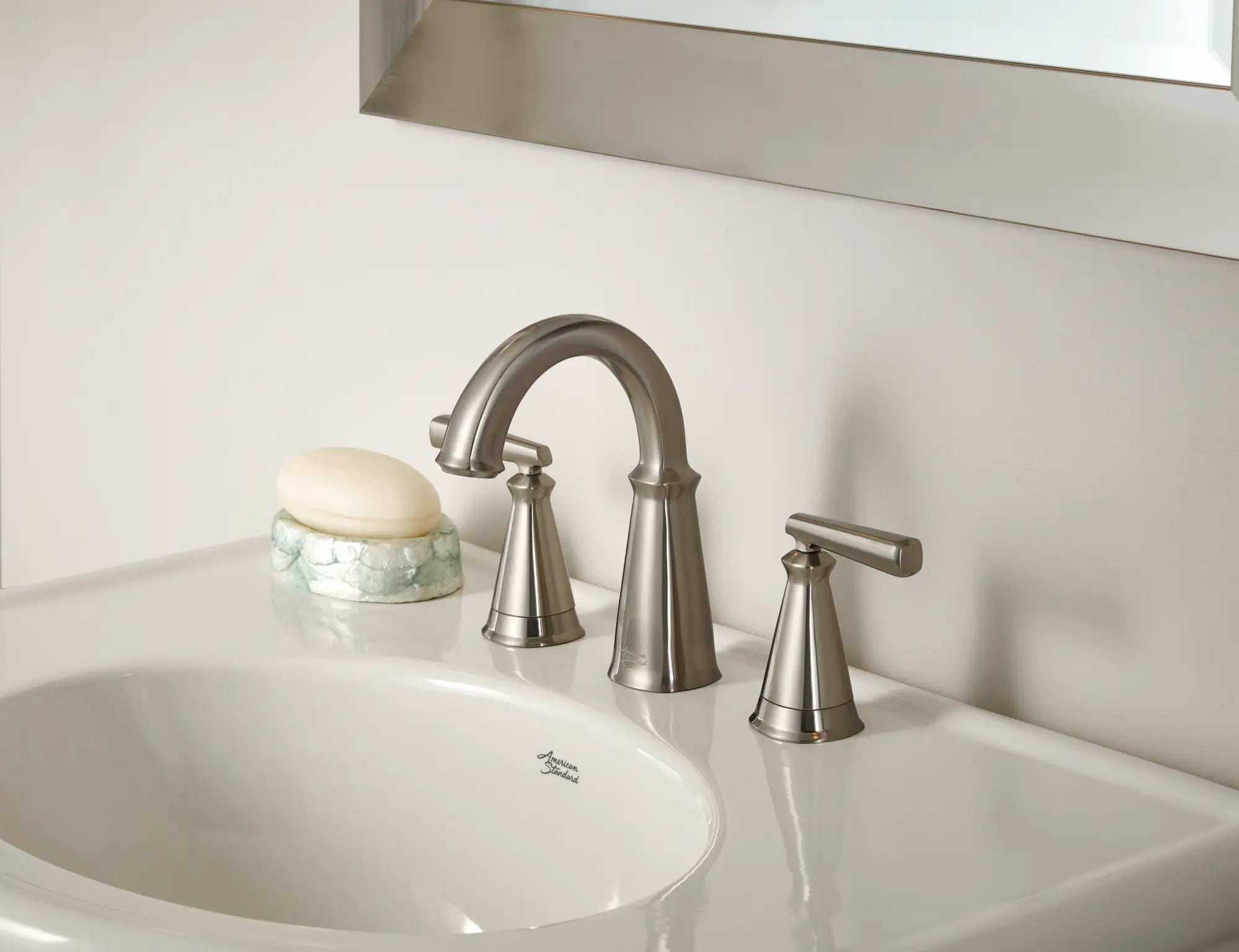 Kirkdale 8-In. Widespread 2-Handle Bathroom Faucet 1.2 GPM with Lever Handles // BRUSHED NICKEL // 82198_B-9053801295_CDNwebp.webp